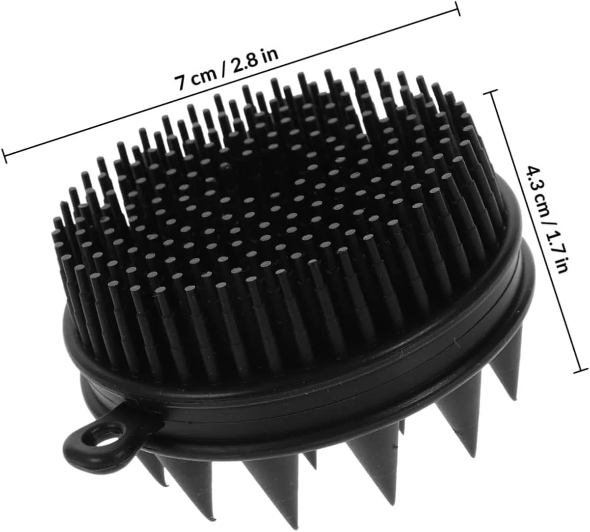 Щетка для душа силиконовая HINTRMENT, 7x7x4.3 см, Schwarz — фото 2