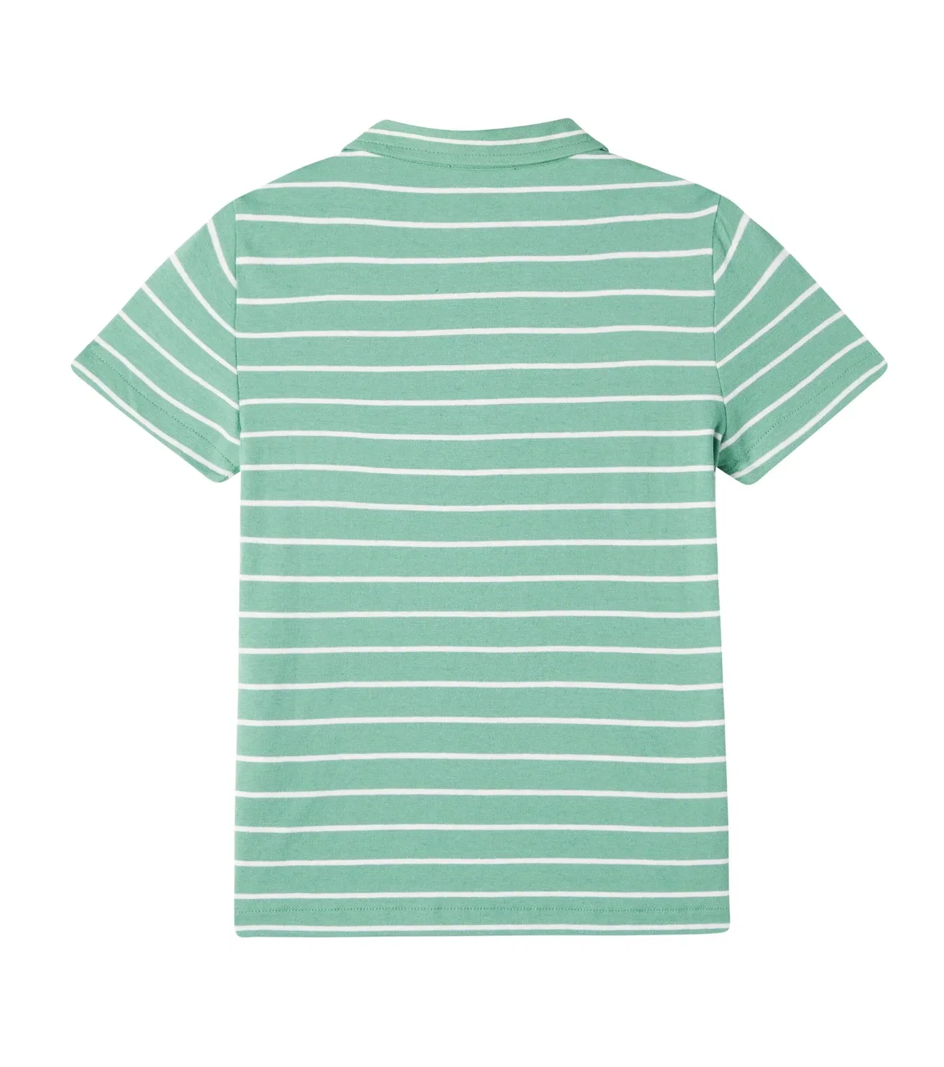 Поло из хлопка и льна в полоску Polo Ralph Lauren Kids, зеленый — фото 4