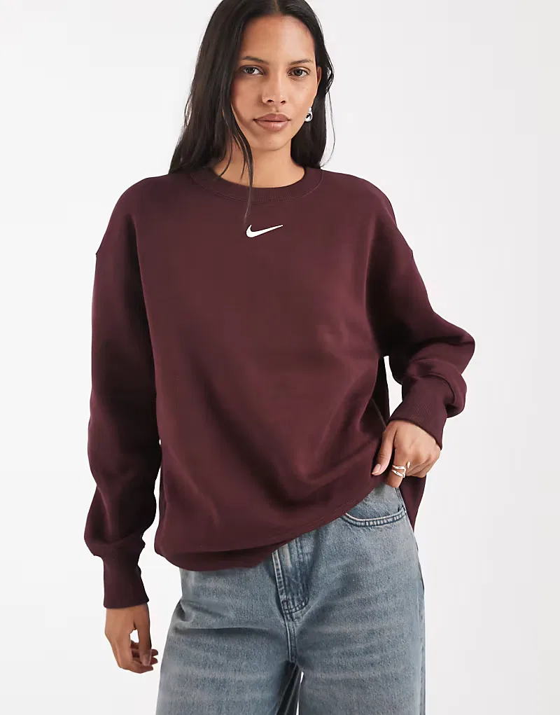 Флисовая толстовка Nike Sportswear Phoenix, бордовый — фото 2