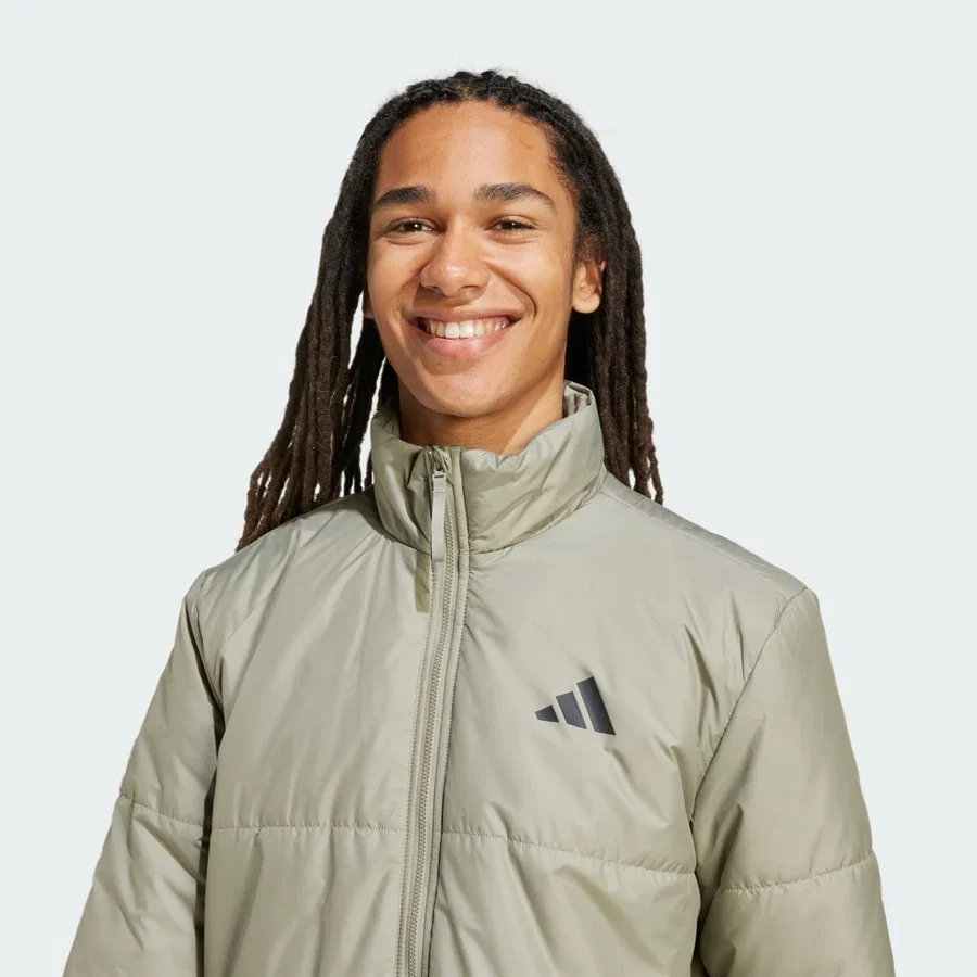 Мужская утепленная куртка с утеплителем Climawarm 3-Stripes adidas, Серебристый — фото 4