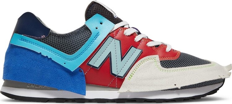 Кроссовки New Balance х Jaden Smith Surplus Materials 574, белый/красный/синий — фото 2