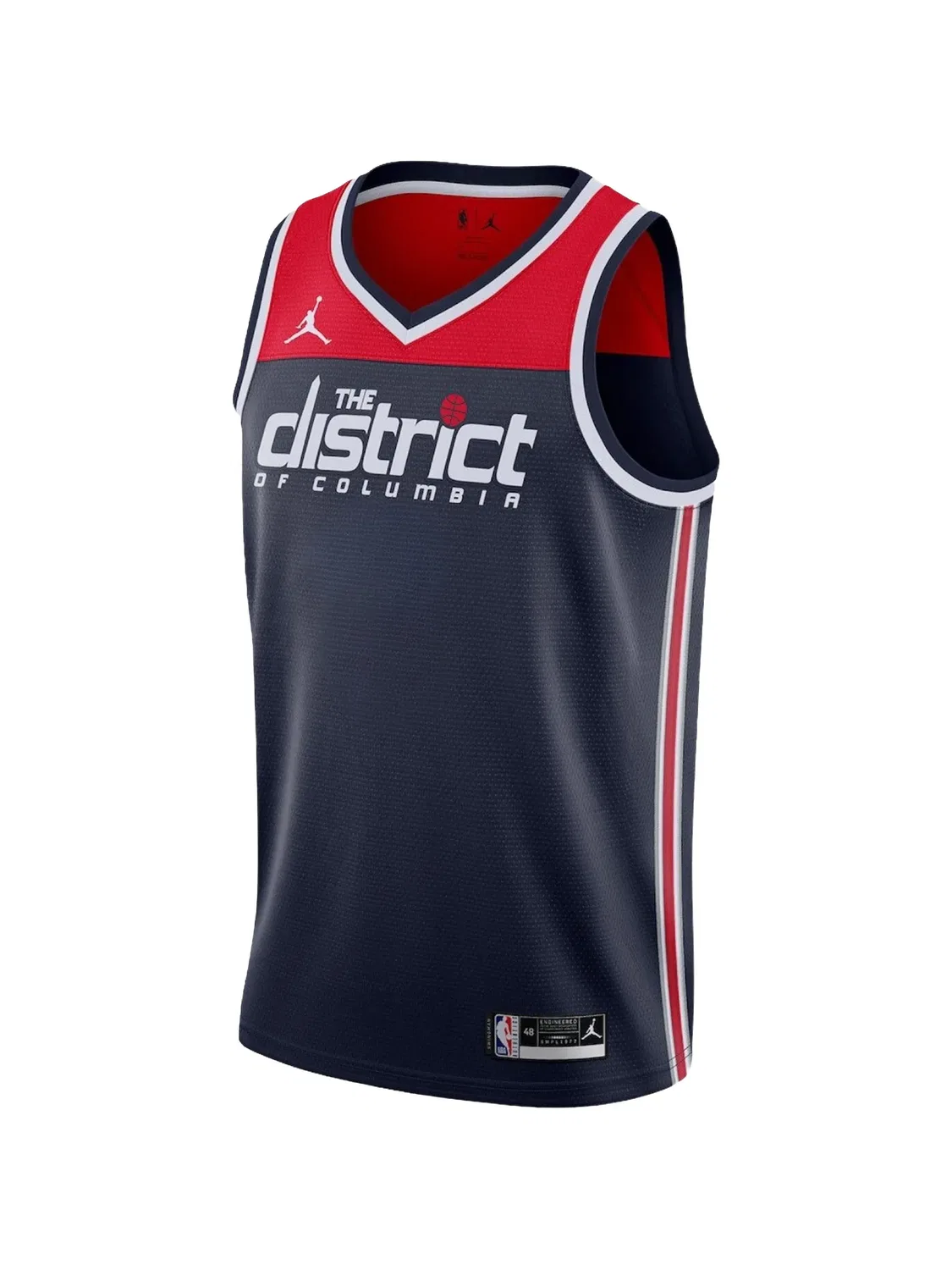 Топ Washington Wizards 2020/21 Swingman Player Jersey Statement Edition из коллаборации с NBA Nike, синий