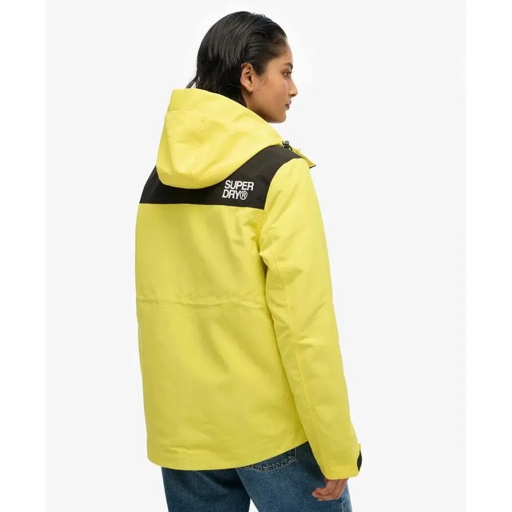 Женская ветровка с принтом Colour Block Ultimate Windbreaker Superdry, Gelb Schwarz — фото 4