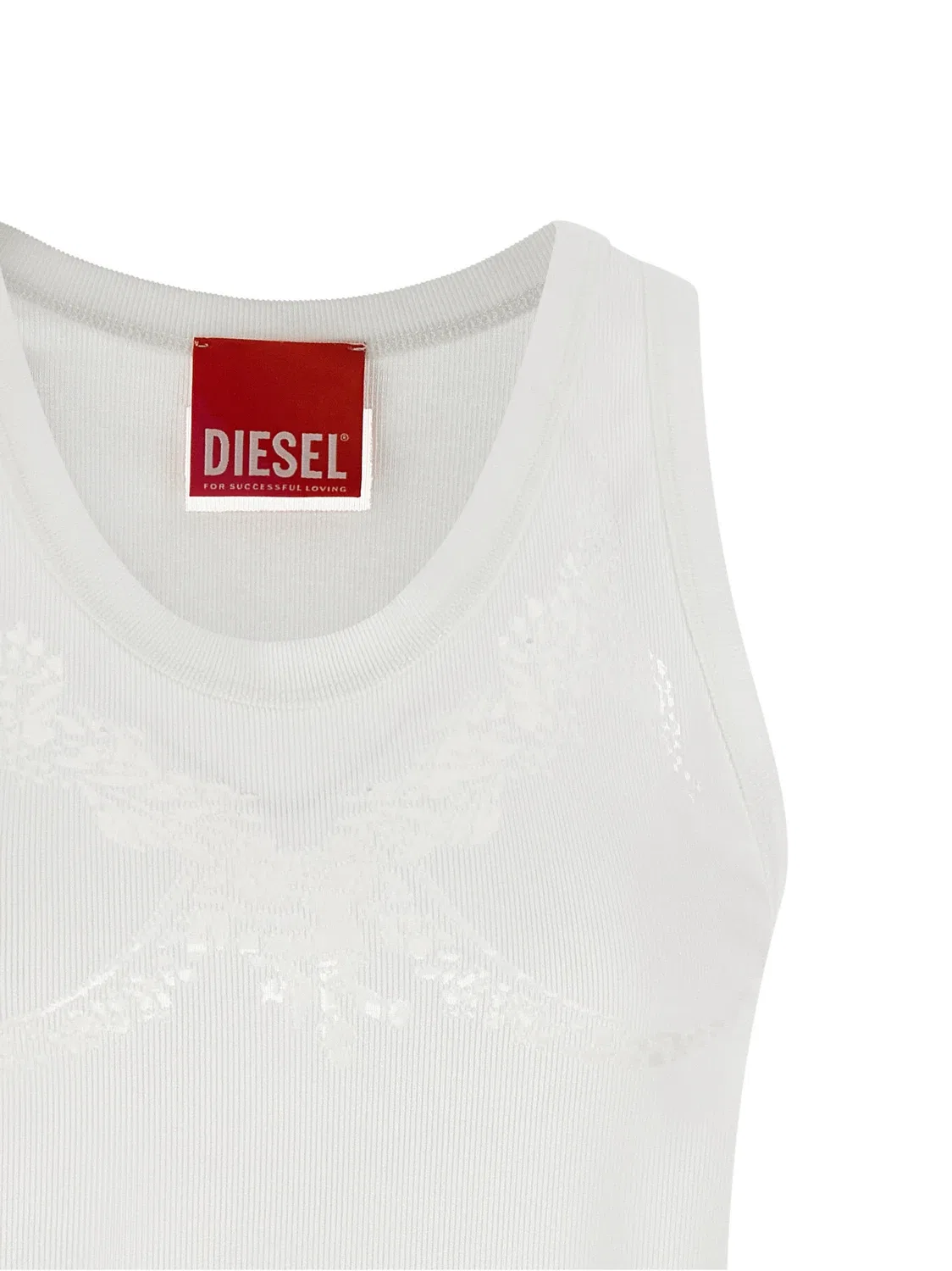 Майка Diesel x Tinder 'Pr-T-Anki-Lace-R', белый — фото 3
