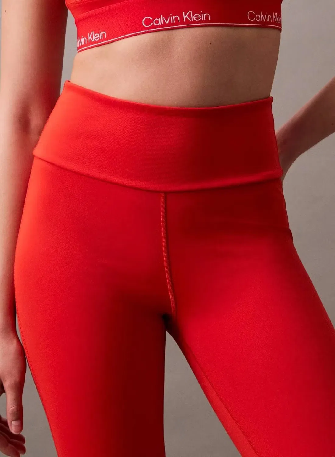 Леггинсы расклешенные для фитнеса Calvin Klein, терракотовый — фото 2