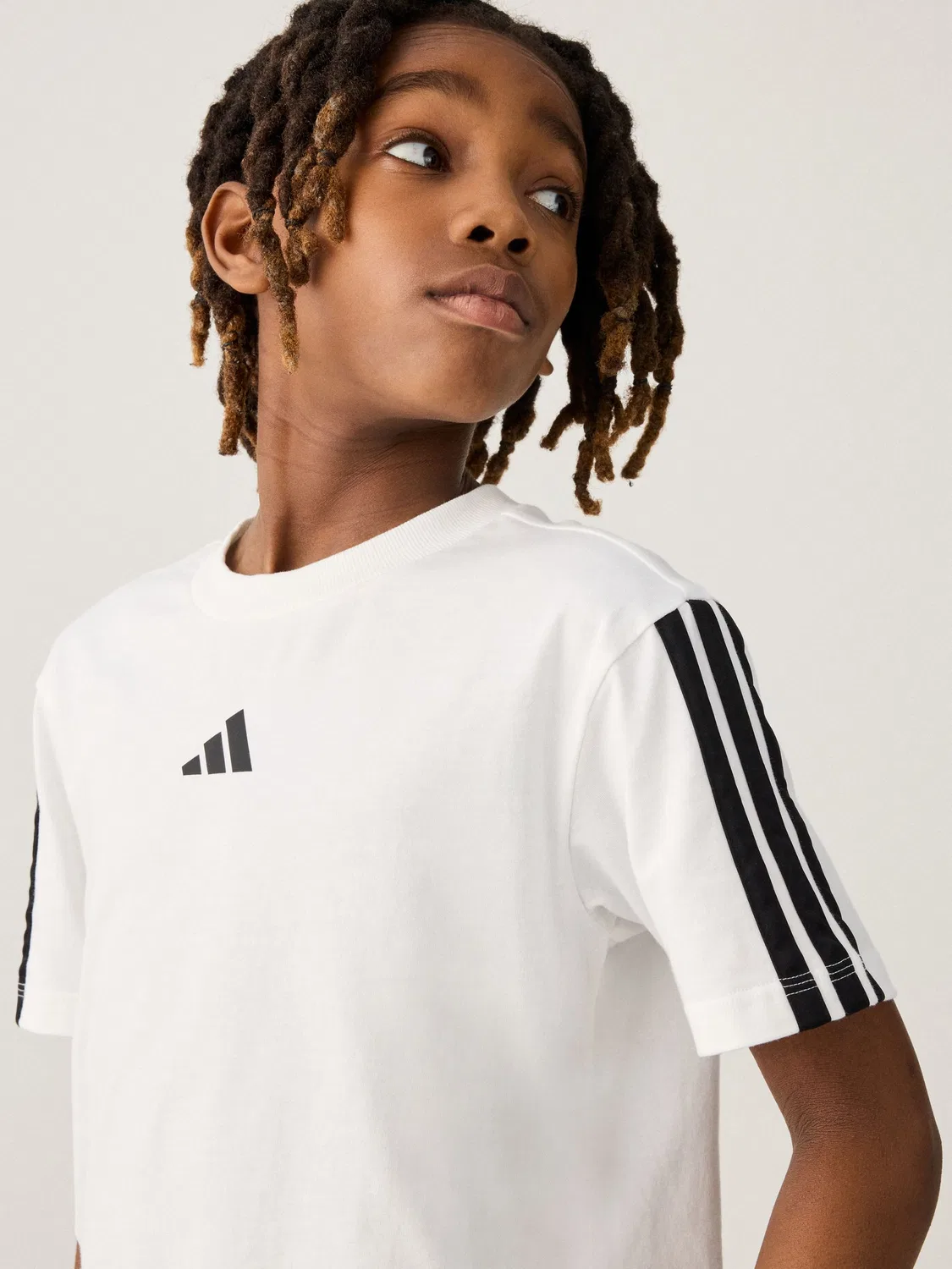 Футболка хлопковая Essentials adidas, белый, черный — фото 4