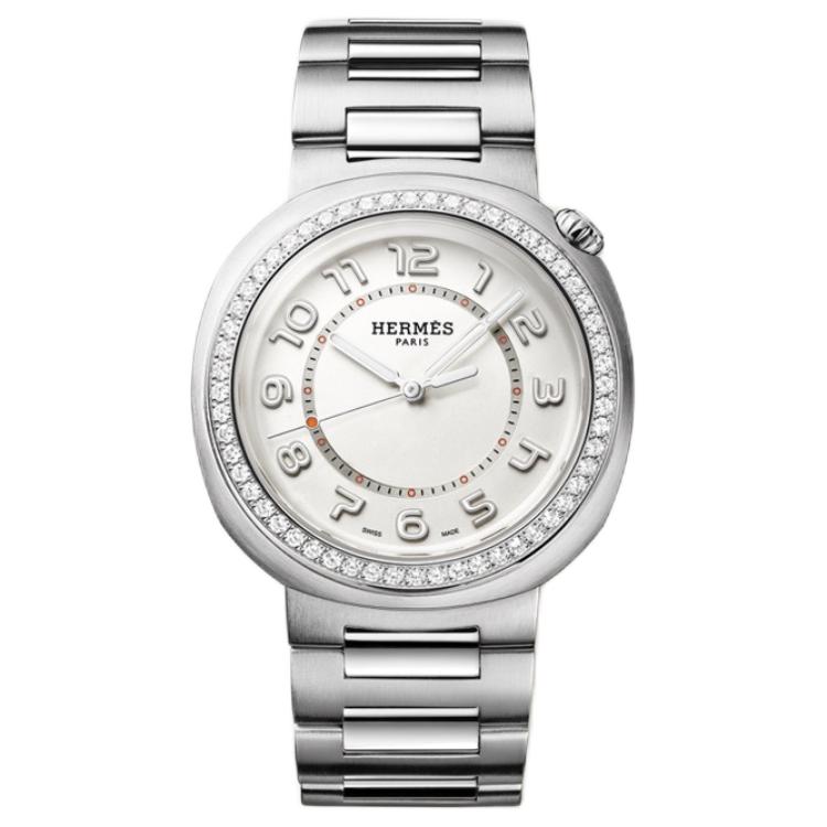 

Наручные часы с автоматическим механическим механизмом ремешок из нержавеющей стали 36мм серебристый циферблат унисекс HERMES, серебряный Dial