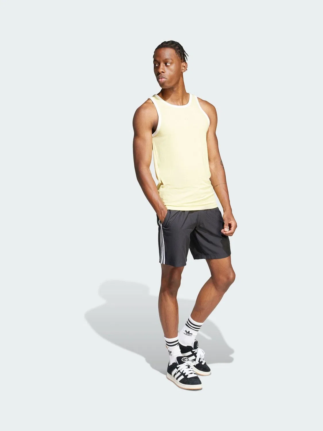 Плавки с 3-полосками, Adicolour, adidas Originals, черный