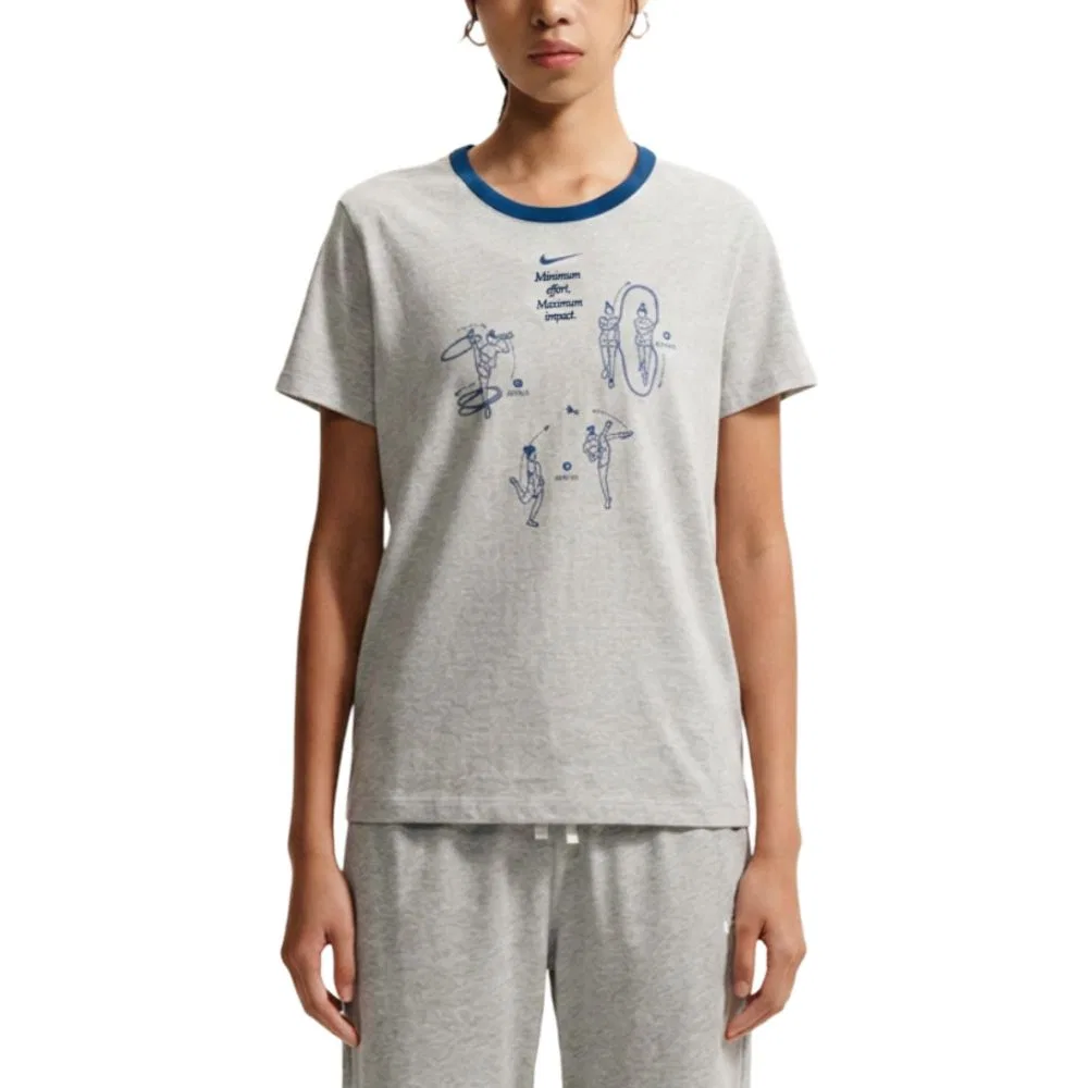 Женская футболка с круглым вырезом Nike Club, Gray