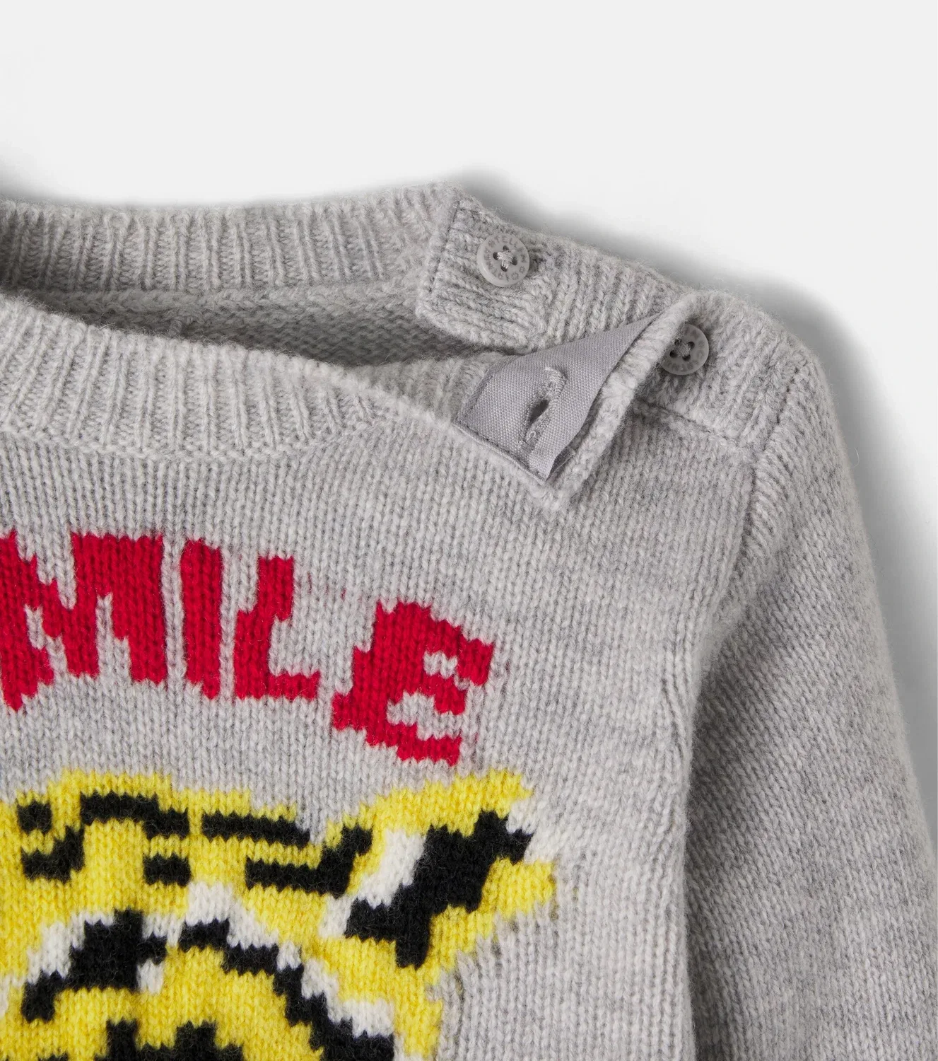 Свитер шерстяной Stella Mccartney Kids, серый — фото 4