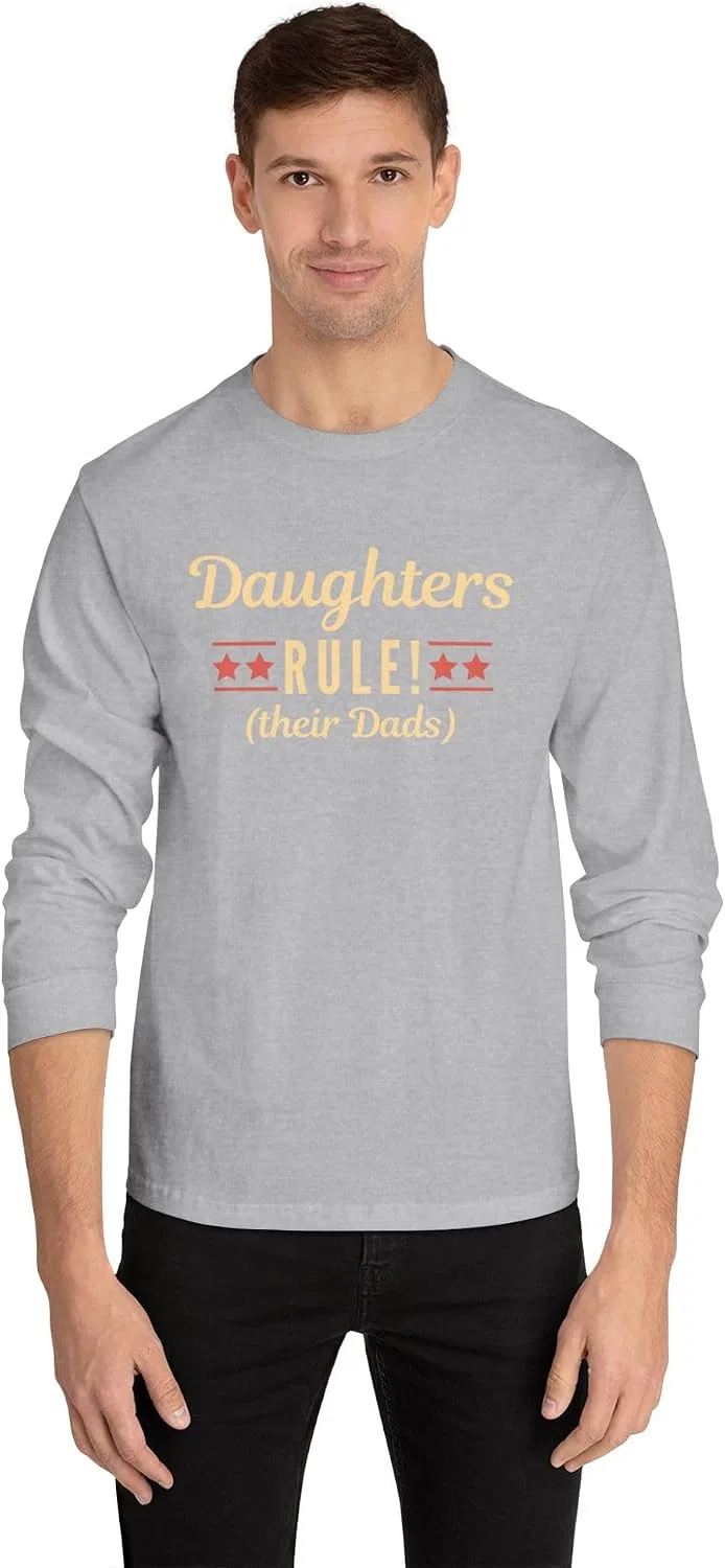 Мужская футболка с длинным рукавом с принтом Daughters Rule American Apparel 1304, Athletic Heather — фото 3