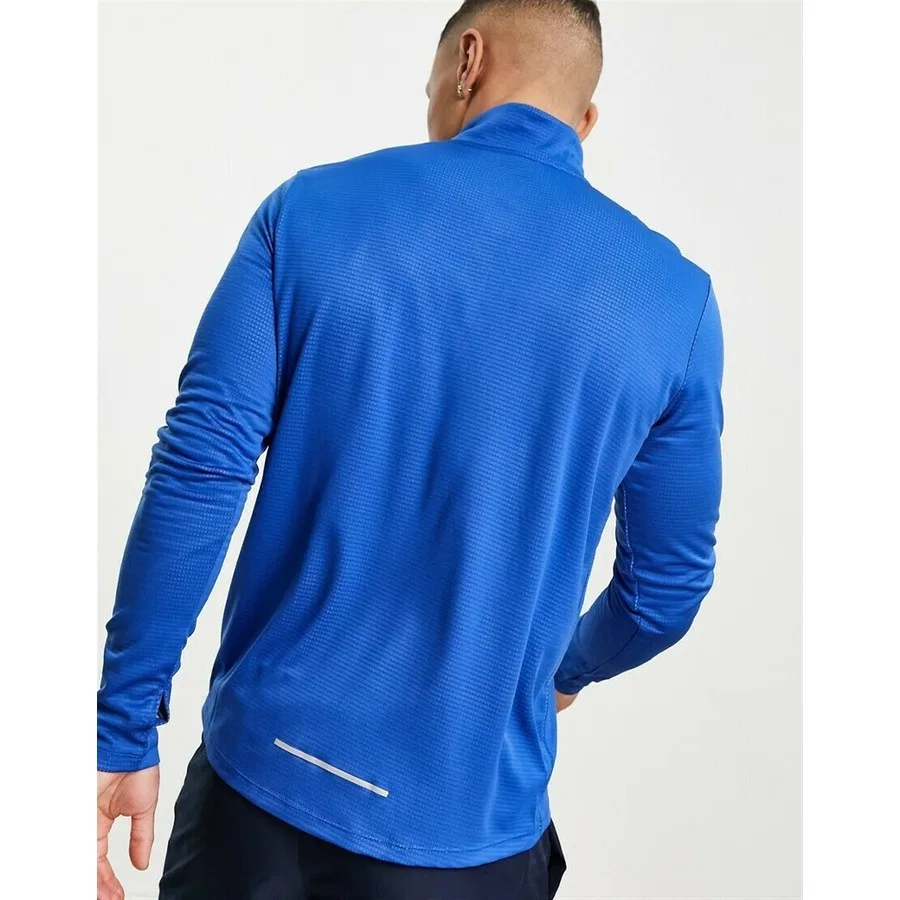 Спортивная футболка с длинным рукавом Nike M Nk Df Pacer Top Hz, Темно-синий — фото 2