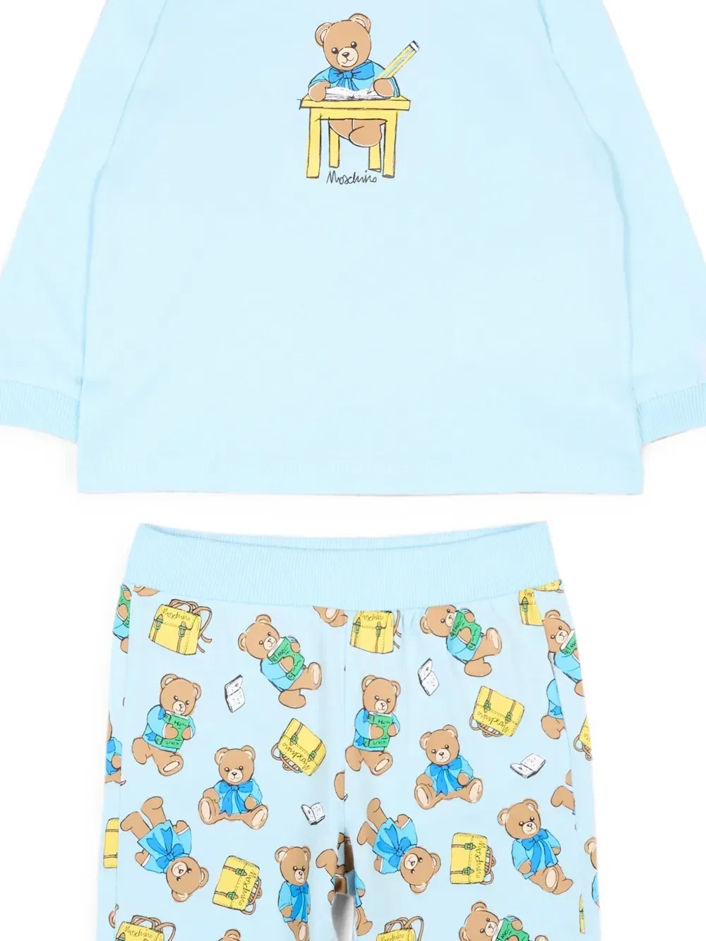 Спортивный костюм с принтом Мишка Тедди Moschino Kids, синий — фото 3