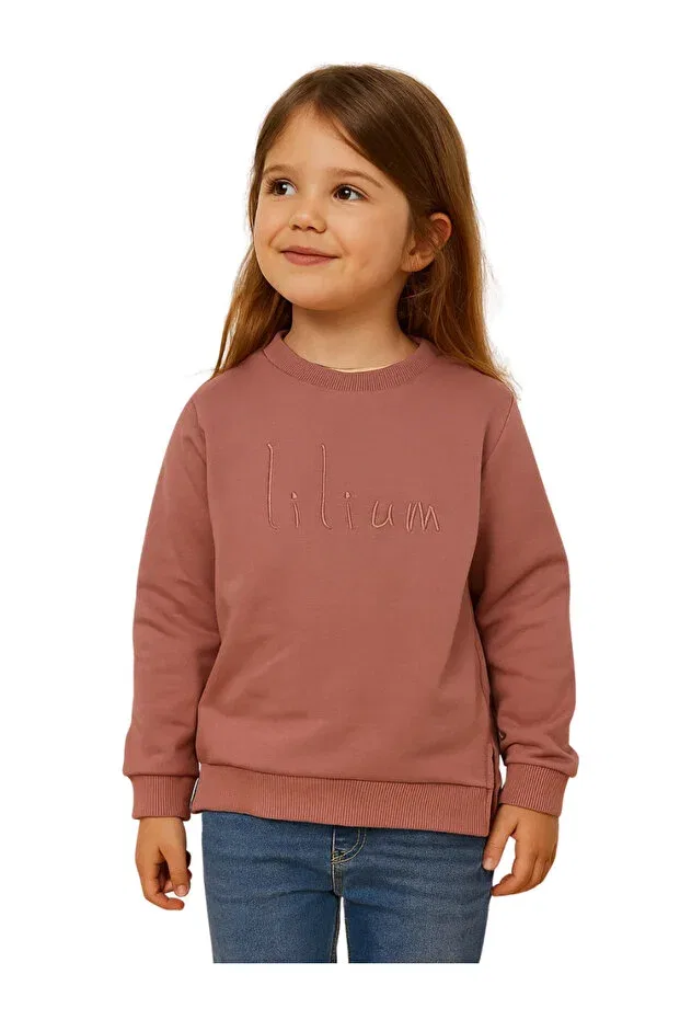 Детские свитшот для девочек хлопковый Lilium Midu & Fun, Burgundy