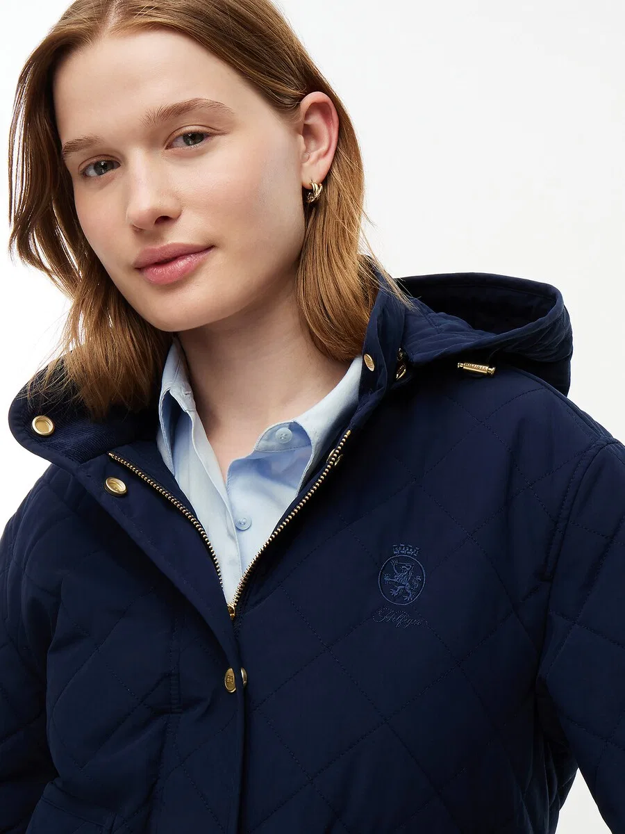 Куртка TOMMY HILFIGER межсезонья синего цвета — фото 3