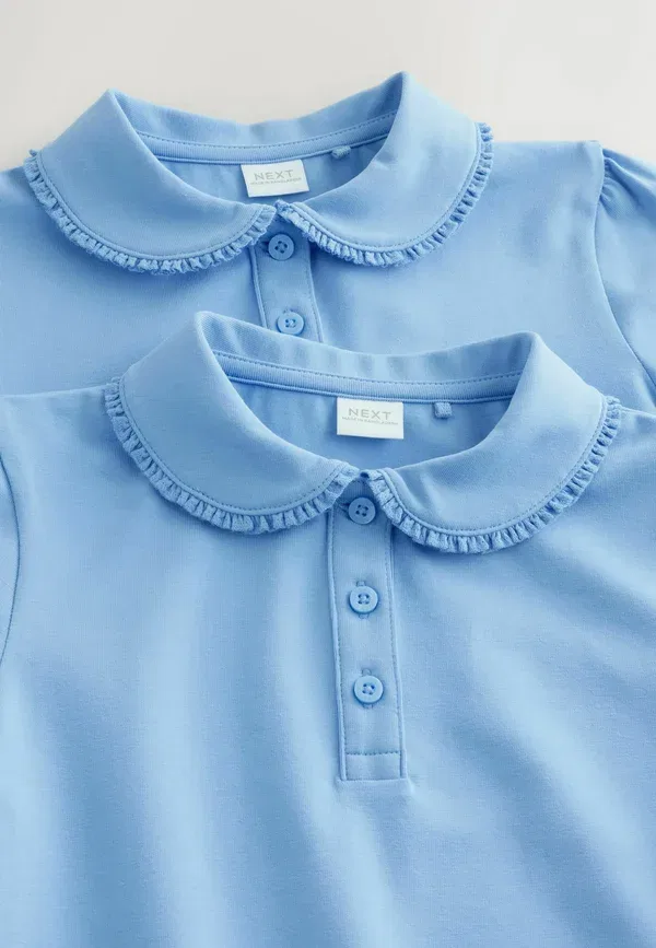 Комплект из 2 поло с бордюром, Next, Light Blue, светло-голубой — фото 2