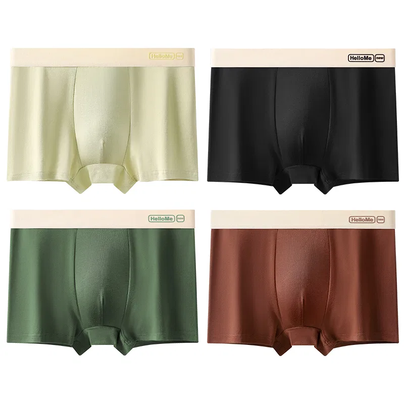 Детские трусы боксеры умеренные 4 пары, JBBCN, Khaki Green/Black/Wood Green/Brown