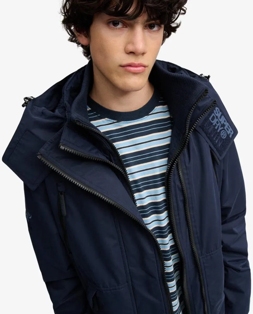 Мужская куртка с капюшоном, Cortavientos MF Arctic, Superdry, темно-синий — фото 4