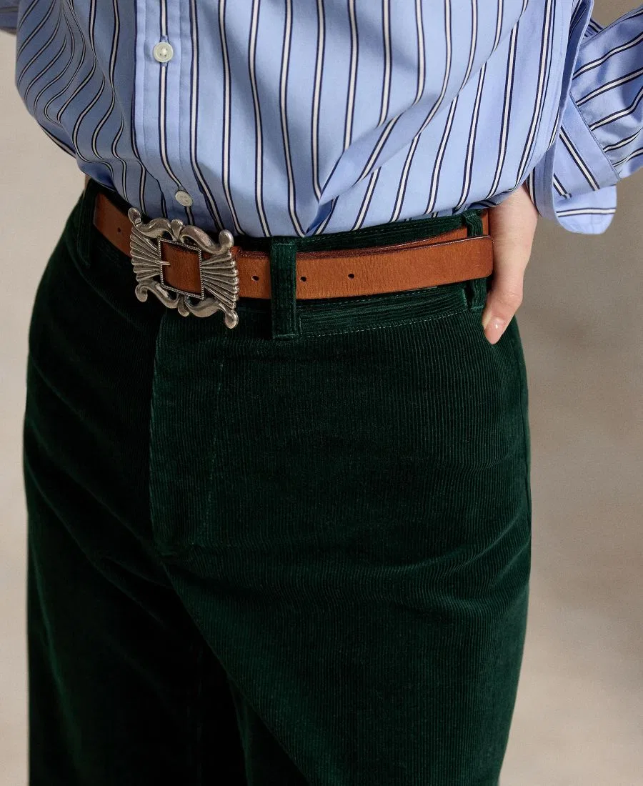 Брюки женские из вельвета Beaton Corduroy Flared Polo Ralph Lauren, Green — фото 3