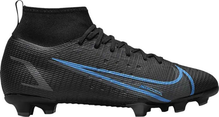 

Бутсы Nike Mercurial Superfly 8 Pro FG GS 'Black Photo Blue', черный