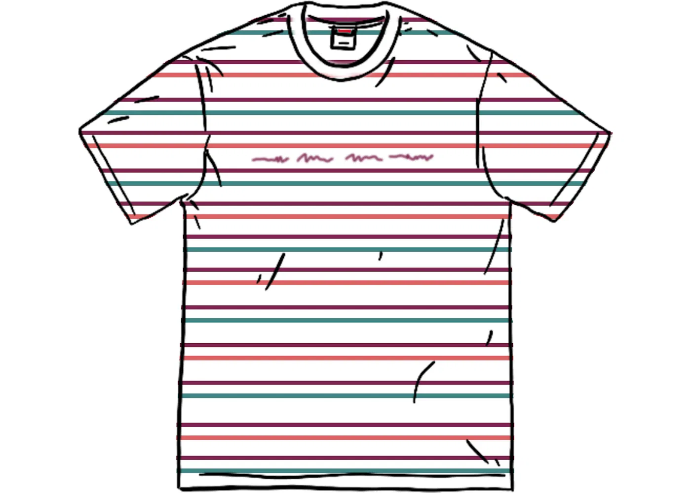 Мужская футболка с полосками Supreme S/S Top, White