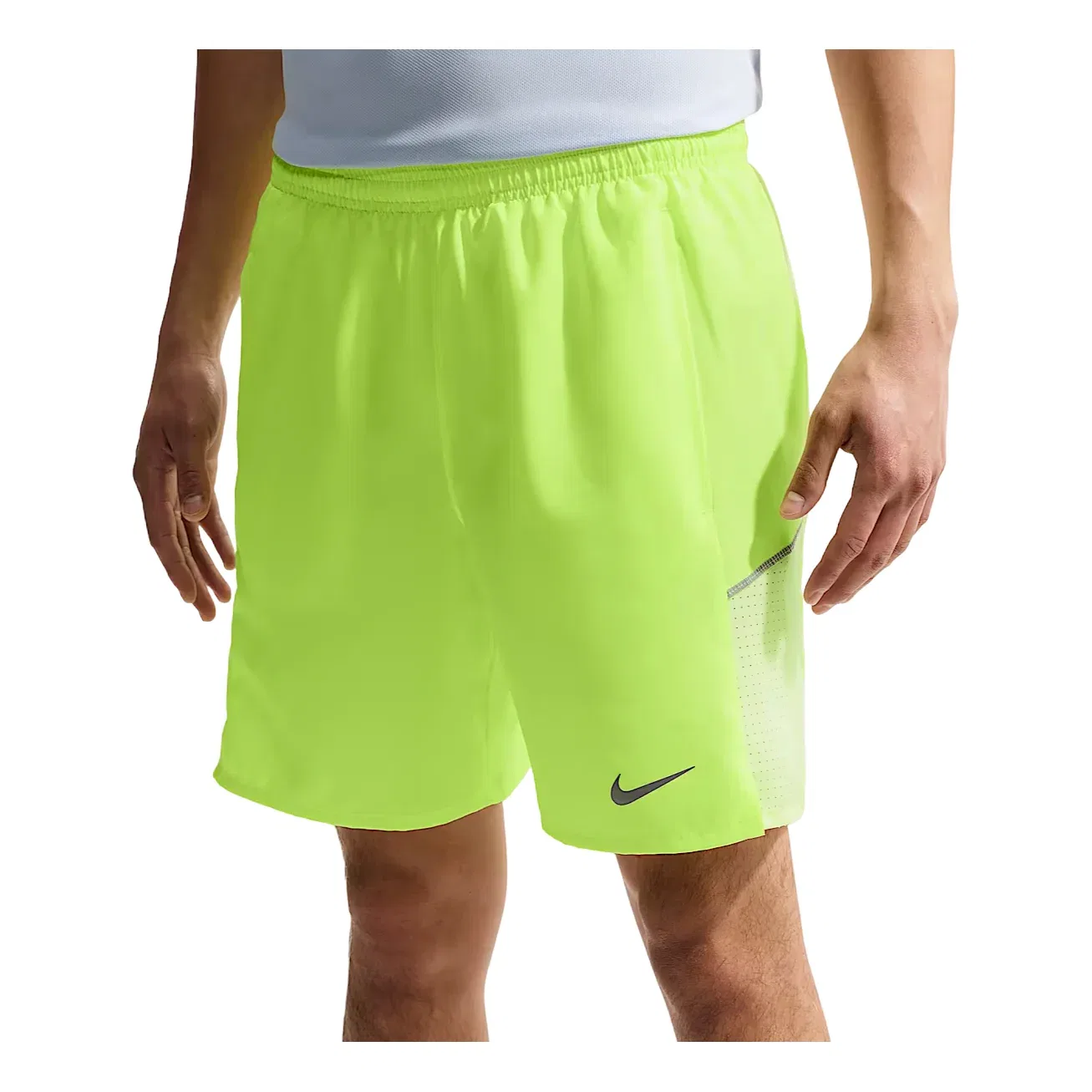 Мужские шорты для бега с принтом Nike Miler Dri-FIT 7-дюймовые, желтый
