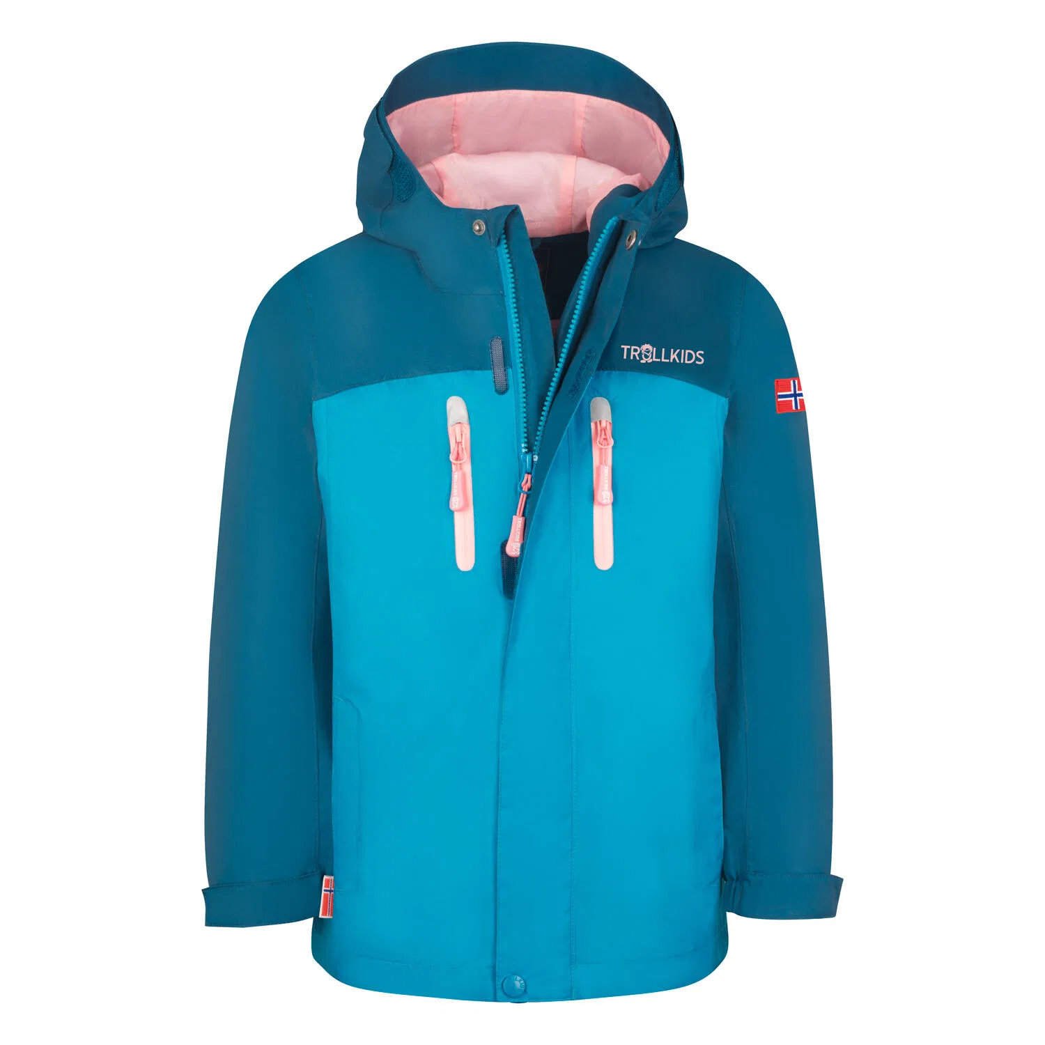 Детская трехслойная куртка Bryggen 3in1 Jacket Trollkids, Eisblau — фото 4