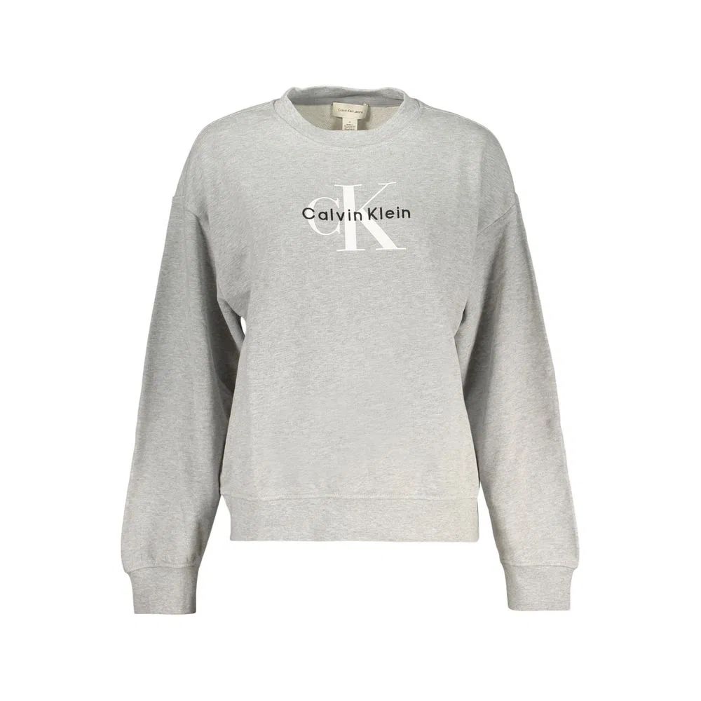 Женский свитшот с длинным рукавом и вышивкой Calvin Klein, Gray