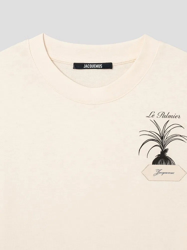 Футболка с принтом Palmier JACQUEMUS, Ivory — фото 3