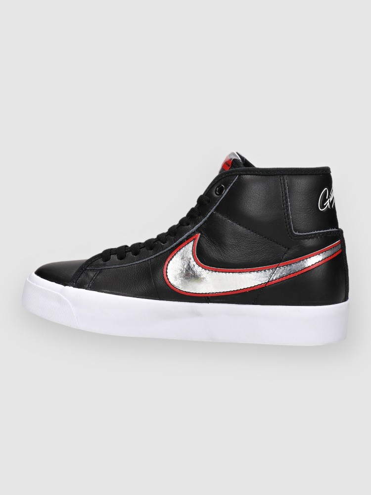 Кеды Nike Zoom Blazer Mid Pro Gt Skateschuhe, black/mtlc sil/un red/wht — фото 2