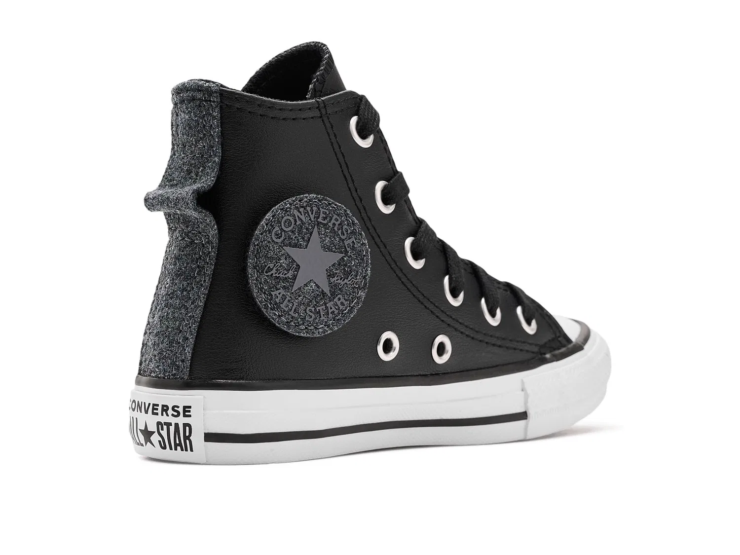 Кроссовки Chuck Taylor All Star Hi (для маленьких детей) Converse Kids, Black/Darker Grey/White — фото 4