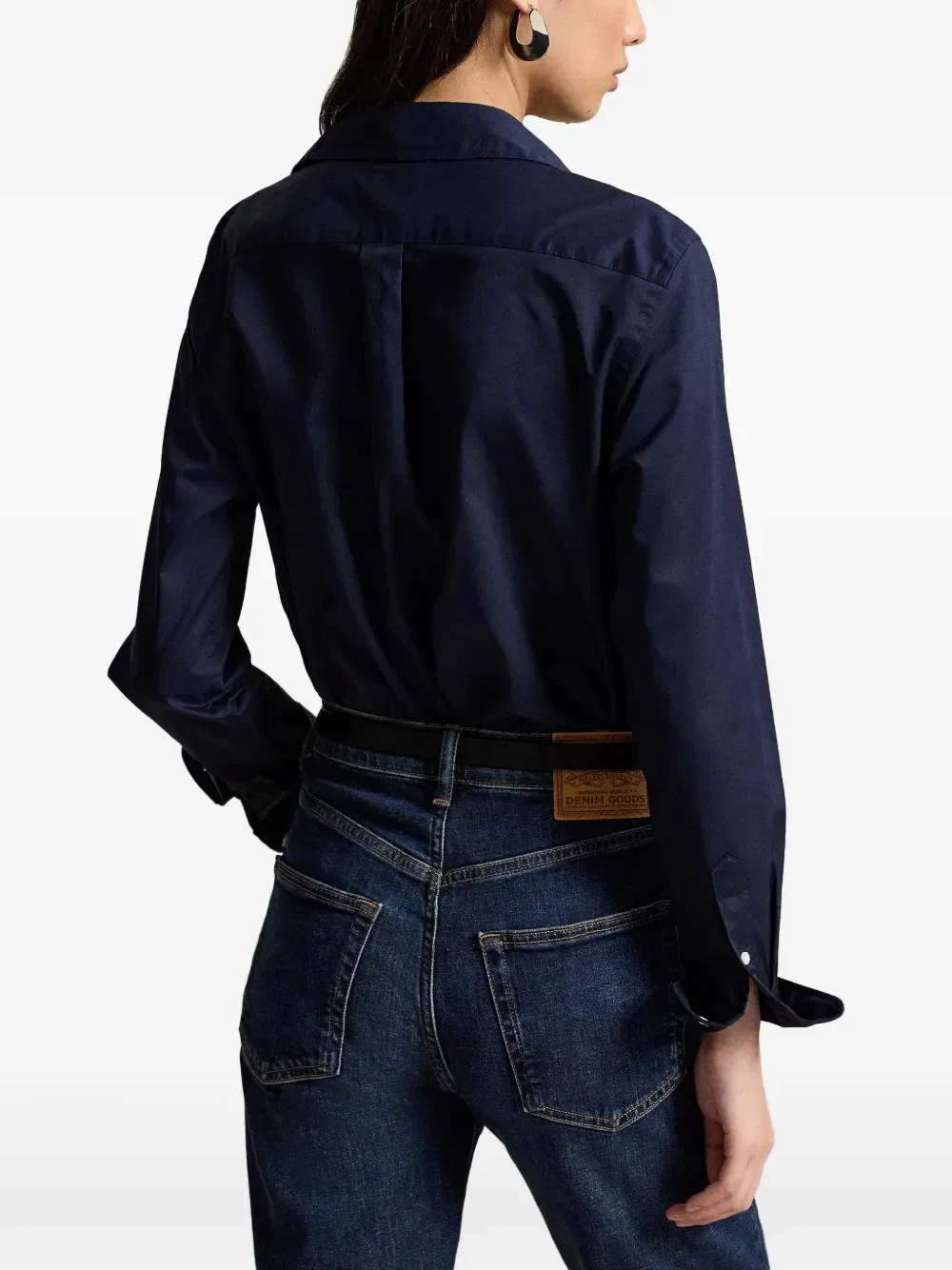 Рубашка с вышивкой Pony Polo Ralph Lauren, синий — фото 3