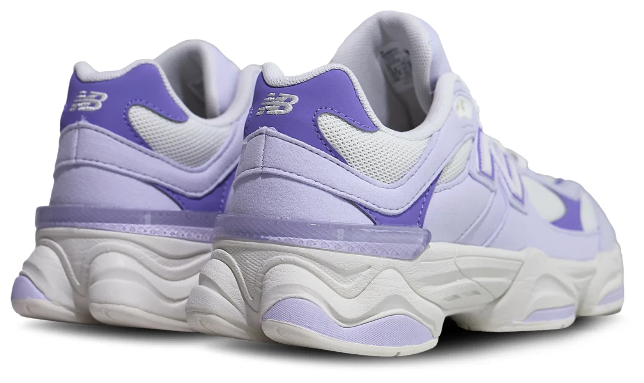 Кроссовки для девочек 9060 New Balance, цвет Sea Salt/Violet Crush — фото 3