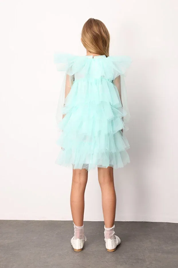 Детское платье для девочек из фатина Laura Le Mabelle, Mint — фото 4