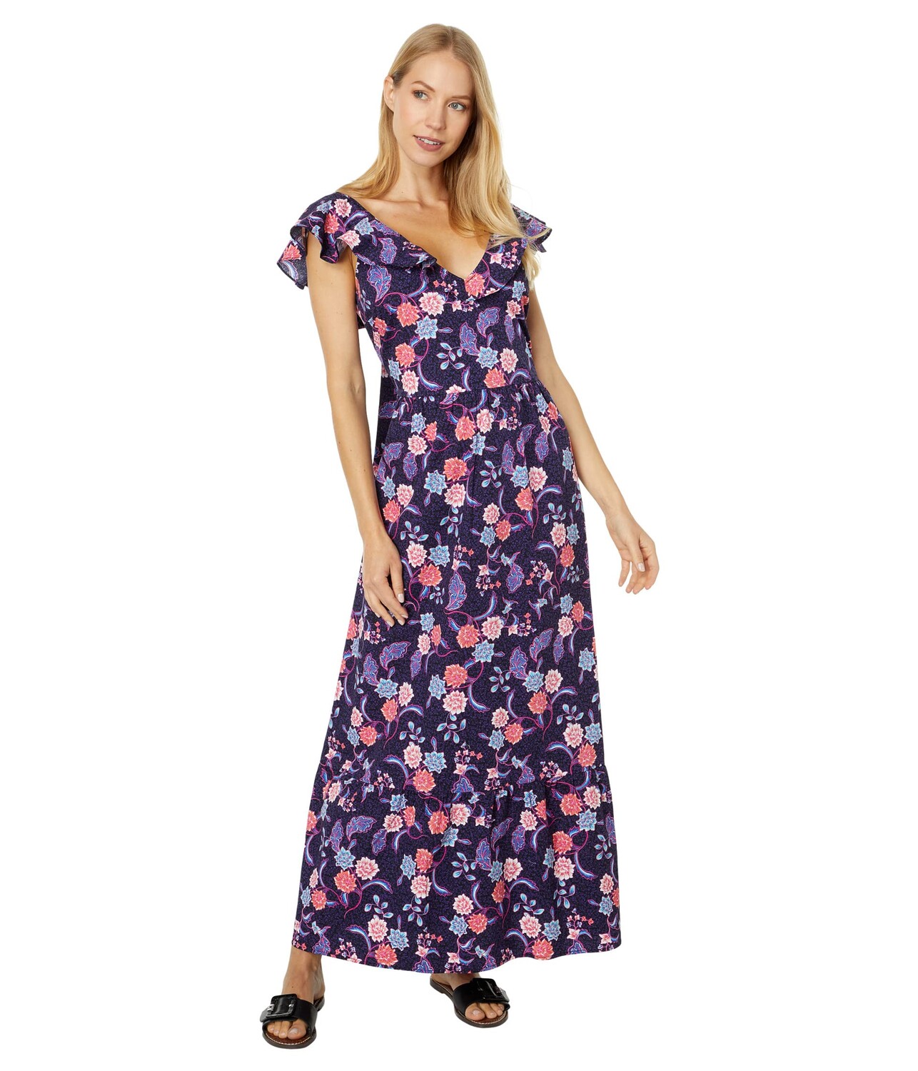 

Платье H Halston, Sleeveless Ruffled Strap Dress