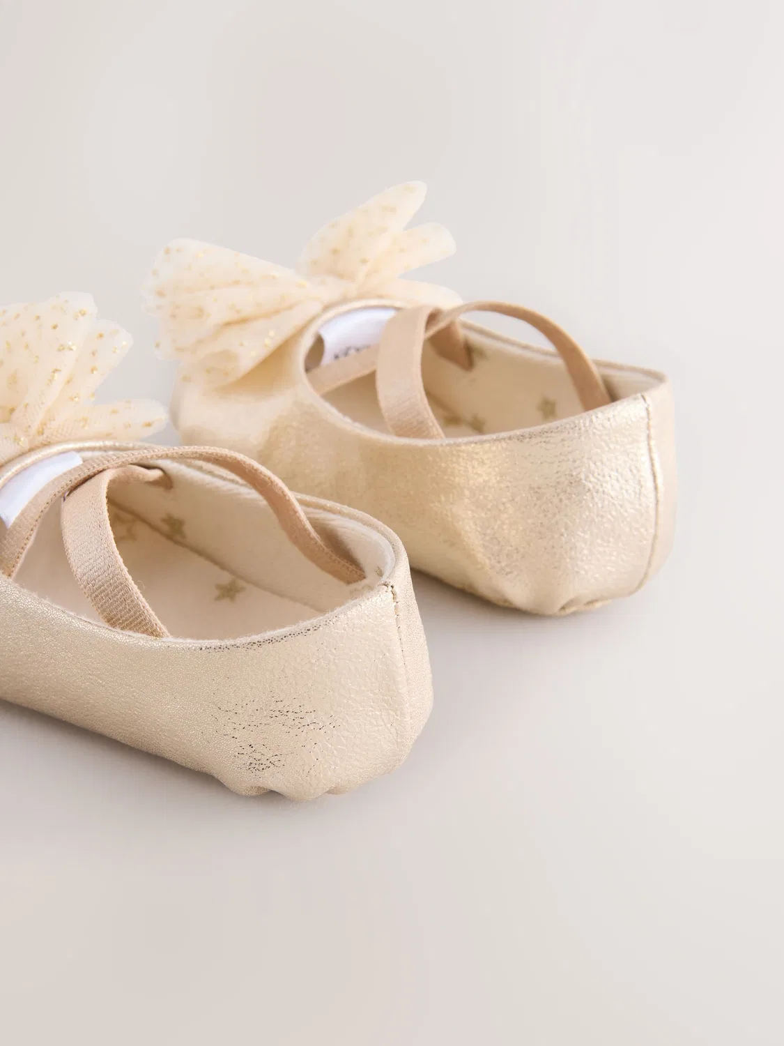 Туфли для особых случаев с бантом, Gold, Baby Bow Next — фото 4
