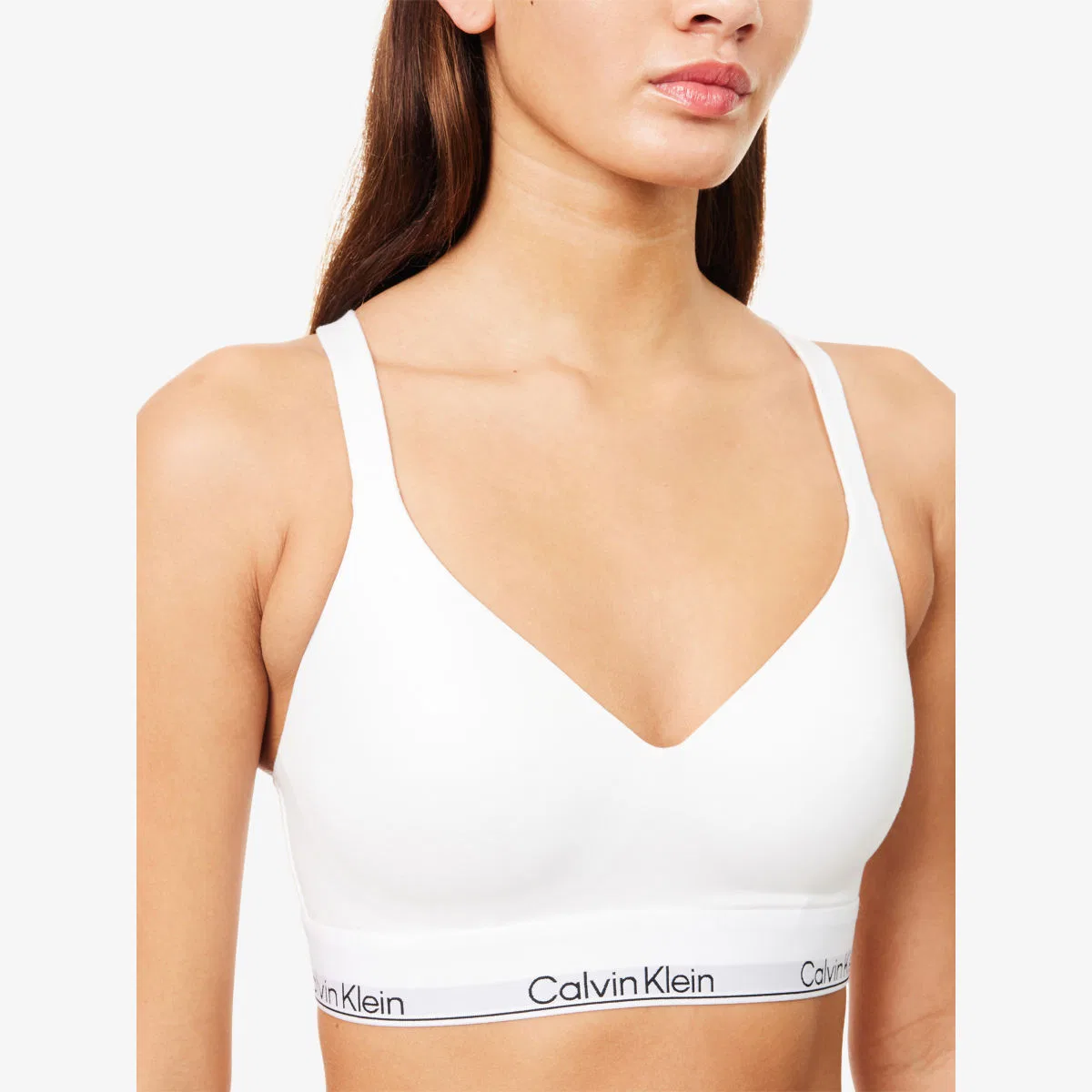 Бюстгальтер Icon Lift из смеси хлопка и модала Calvin Klein, белый — фото 4