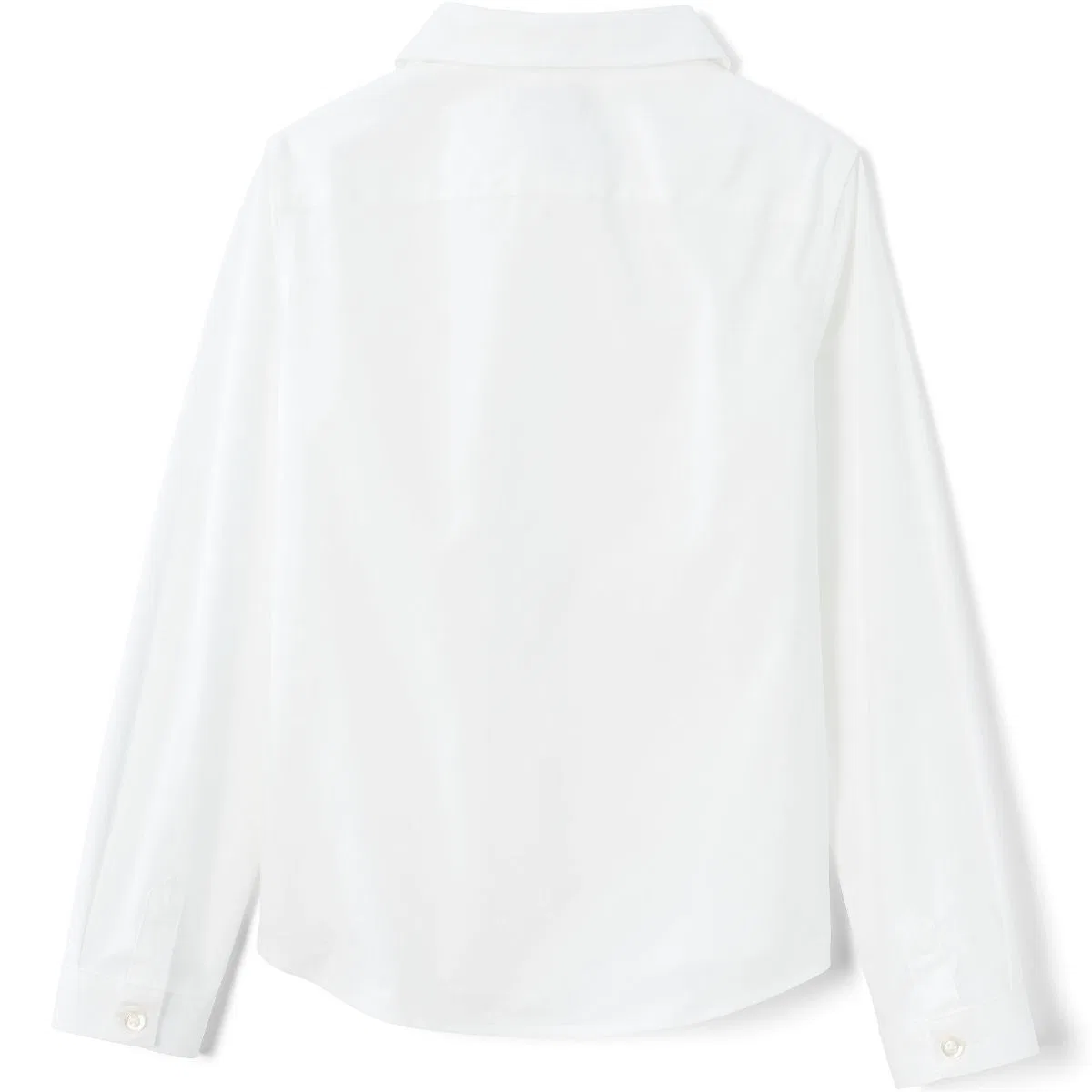 Детская рубашка для девочек с длинным рукавом Peter Pan Collar Broadcloth Lands' End, White — фото 4