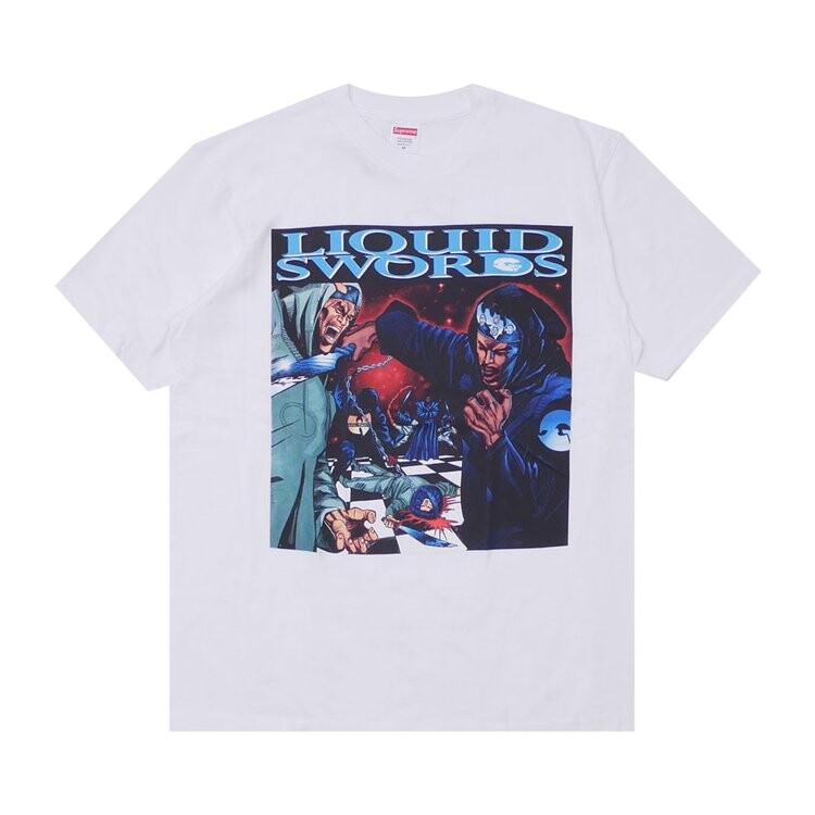 

Футболка Supreme Liquid Swords Tee 'White', белый