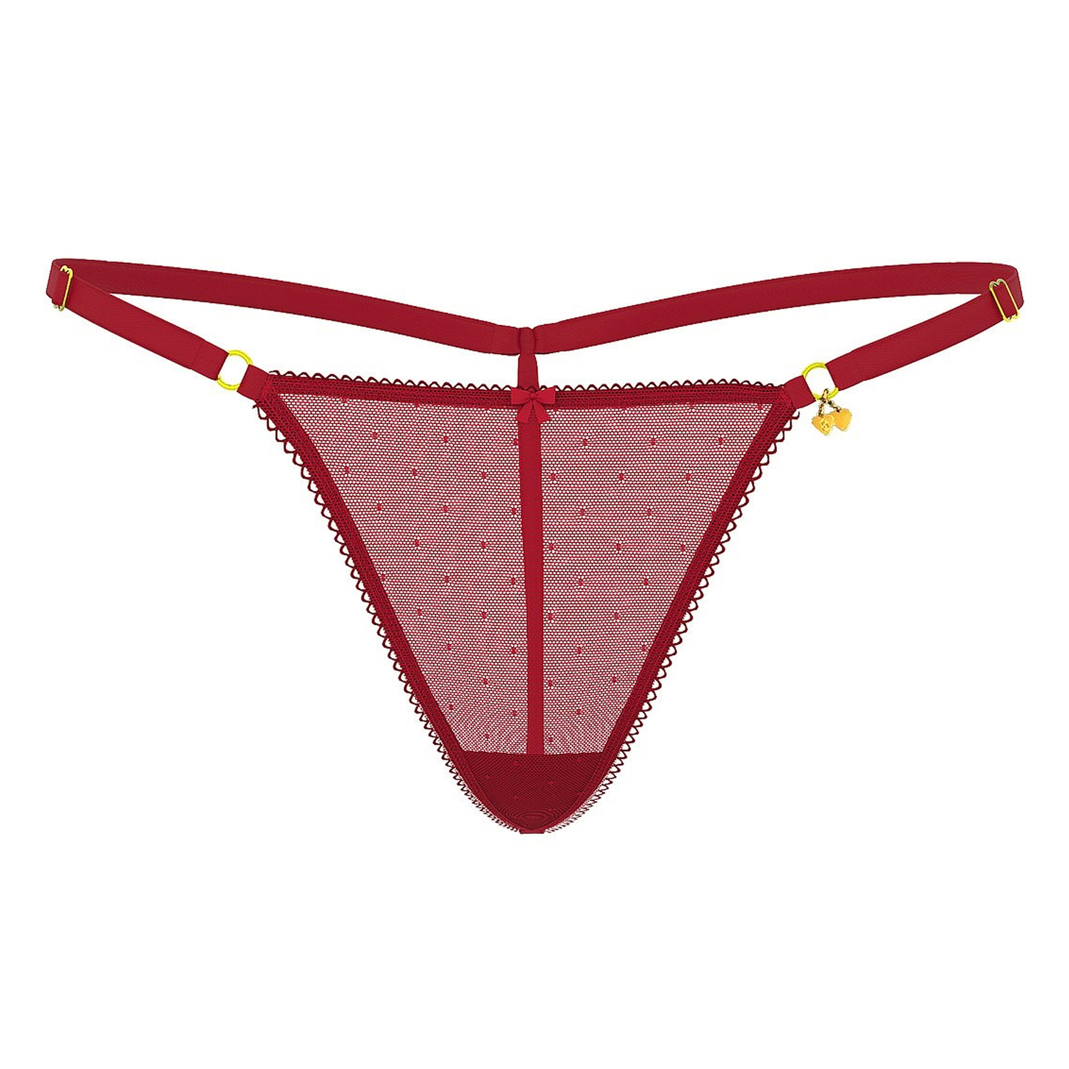 

Трусы Victoria's Secret Cherry Hardware Adjustable V-String, темно-красный