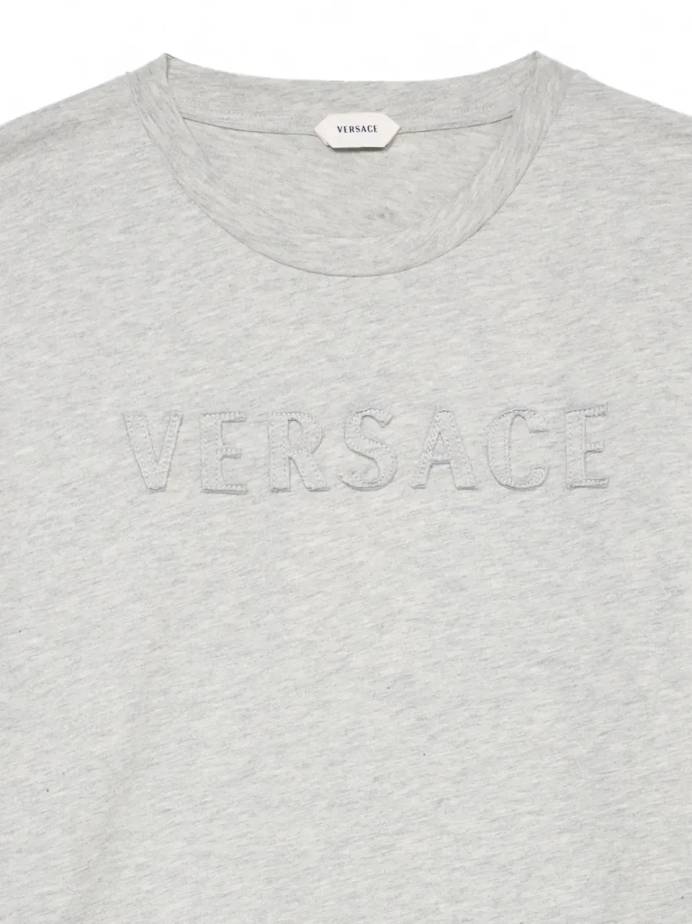 Футболка с аппликацией-логотипом Versace Kids, серый — фото 3