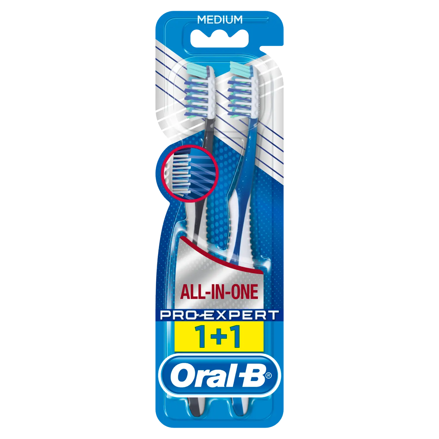 

Oral-B Pro Expert Cross Action All-In-One средняя зубная щетка, 2 шт/1 упаковка