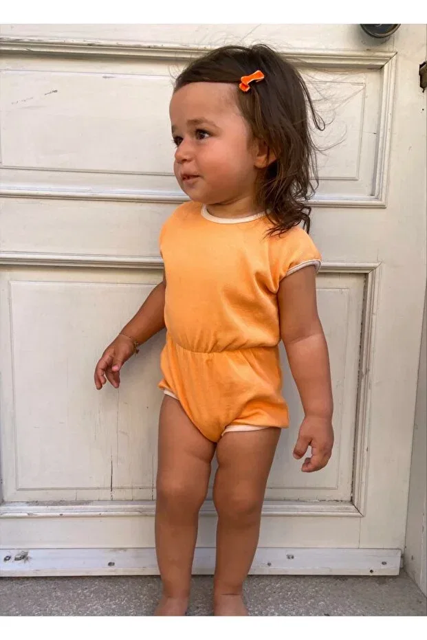 Детское боди для новорожденных хлопковый Eyc Baby, Orange — фото 2