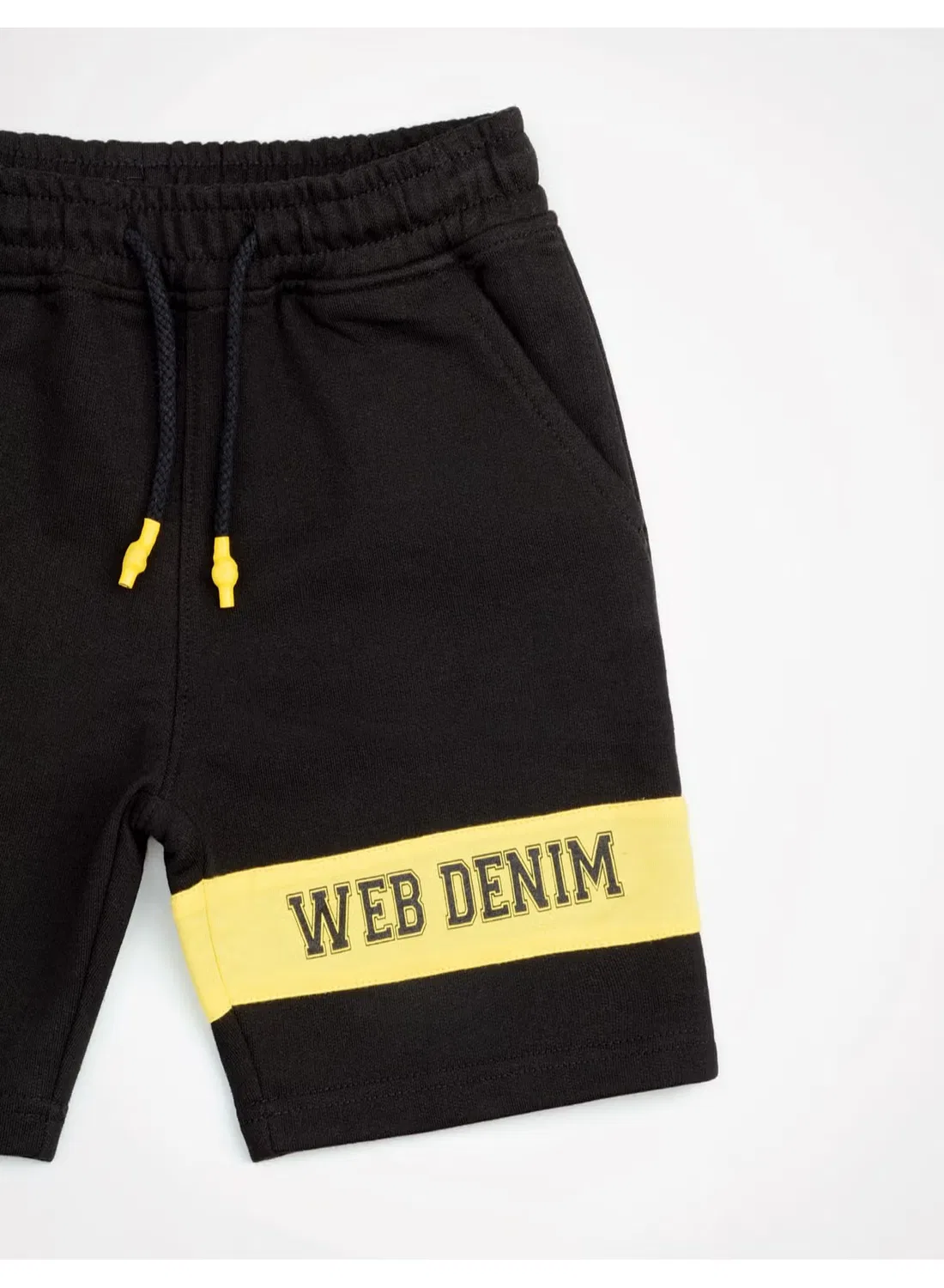 Шорты трикотажные хлопковые для подростков Web Denim, черный — фото 3