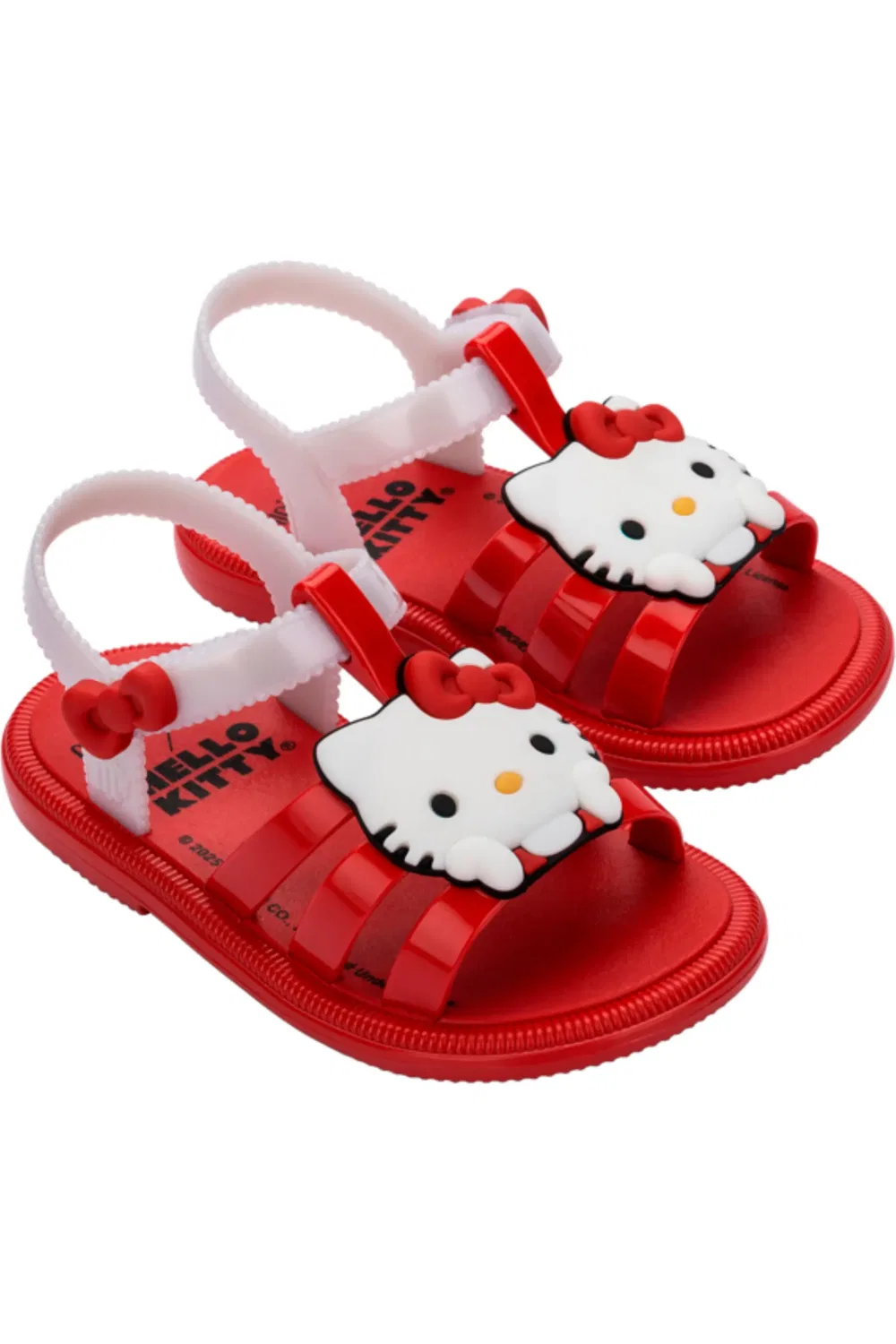 Сандалии детские с аппликацией Hello Kitty Hip Sandal Mini Melissa, красный/белый