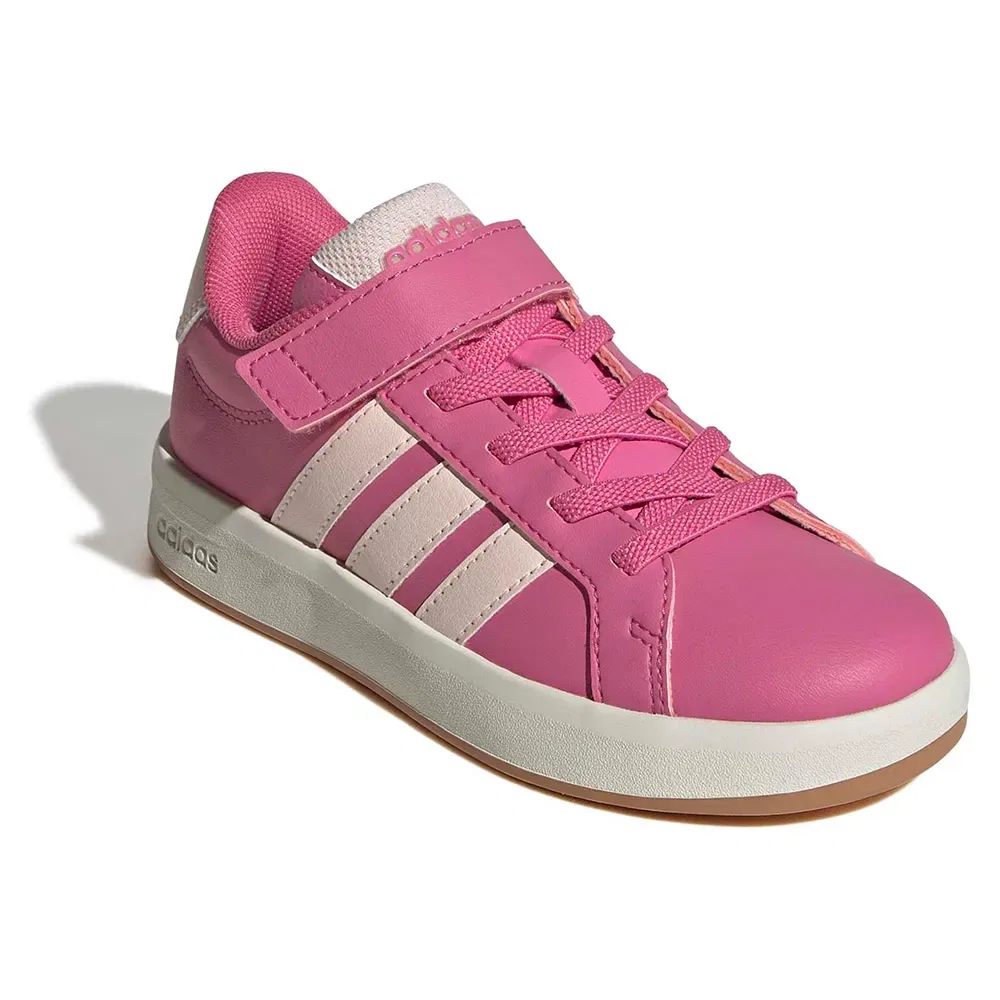 Кроссовки детские Grand Court Adidas, розовый — фото 2