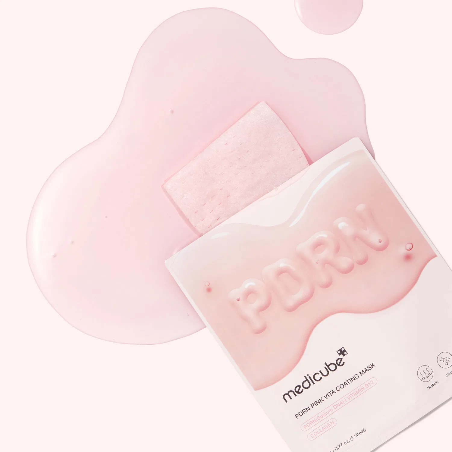 Тканевая маска для лица с PDRN и витамином B12 PDRN Pink Vita Coating Mask Medicube — фото 4