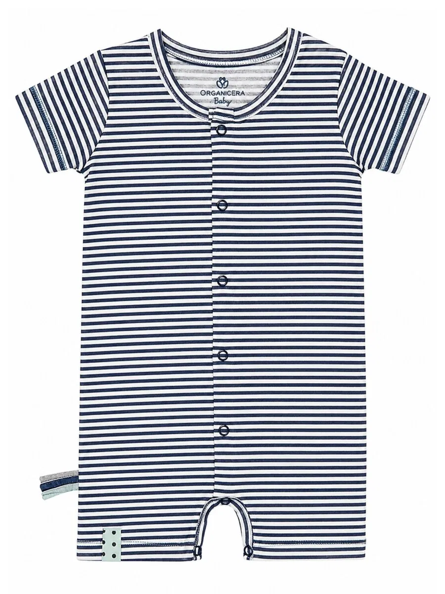 Комбинезон/боди OrganicEra 'OrganicEra Organic Baby Romper, Striped', цвет индиго