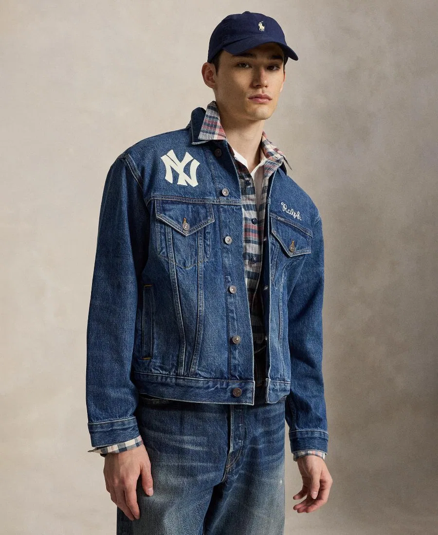 Джинсовая куртка-трактор с вышивкой New York Yankees Polo Ralph Lauren, Elliots — фото 2