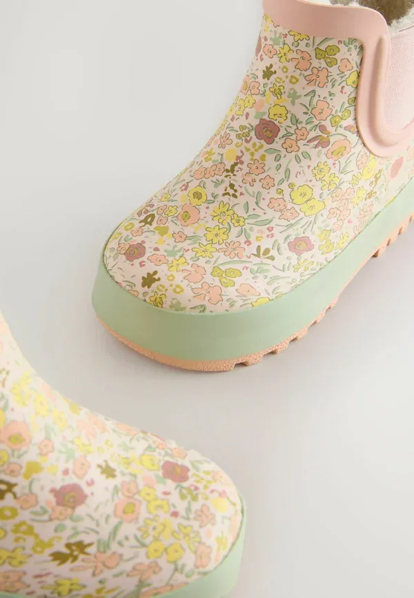 Сапоги резиновые Chelsea с цветочным принтом Next Sage Green Floral, зеленый — фото 3